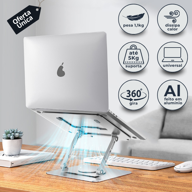 Suporte em Alumínio para Laptop Ultra Tech