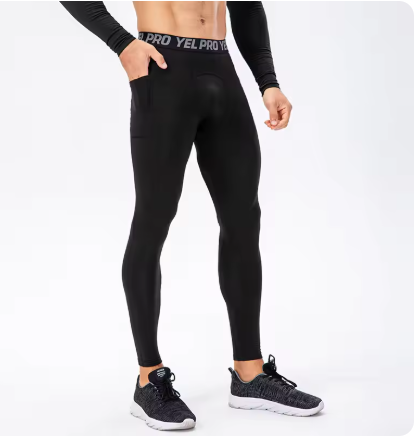 Calça esportiva de compressão com bolso