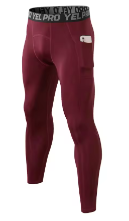 Calça esportiva de compressão com bolso